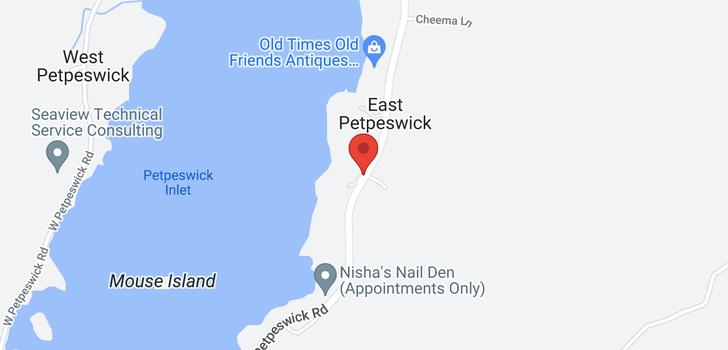 map of Lot East Petpeswick Road